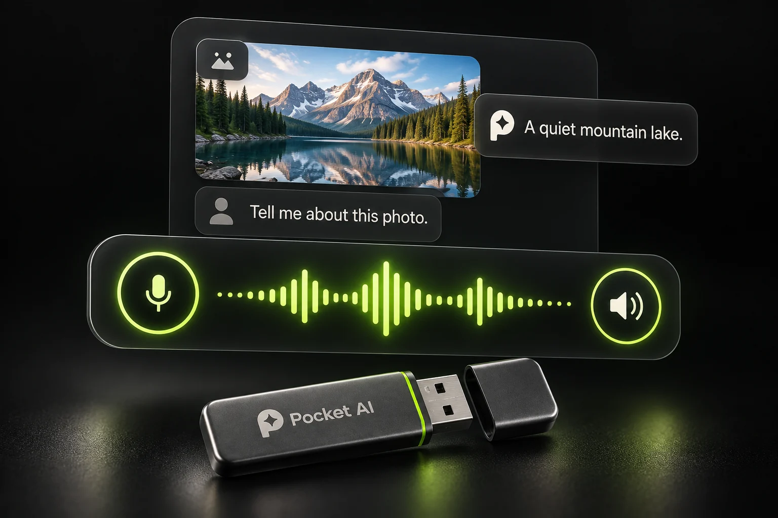 Pro concept: understanding an uploaded mountain photograph while talking with a voice assistant